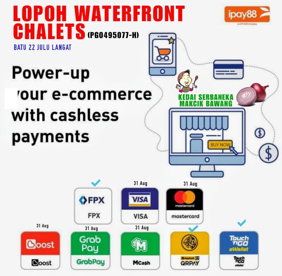훌루 랑갓 Lopoh Waterfront Budget Chalets 빌라 외부 사진